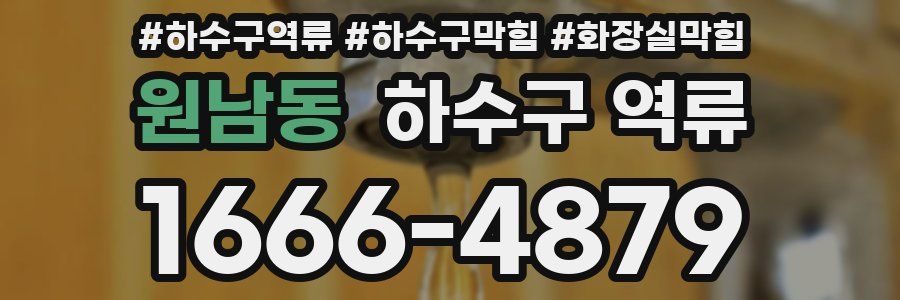 원남동 하수구 역류