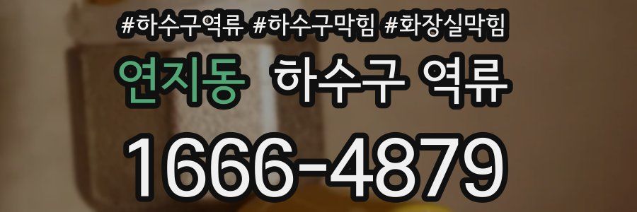 연지동 하수구 역류