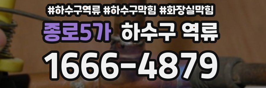 종로5가 하수구 역류