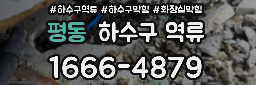 평동 하수구 역류