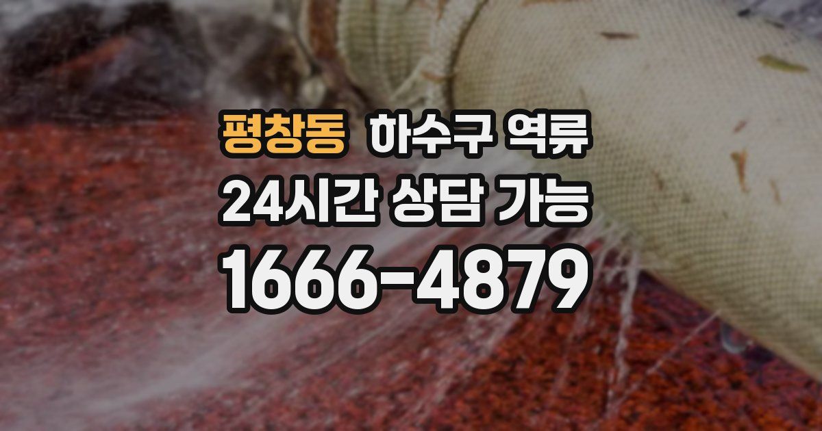 평창동 하수구 역류