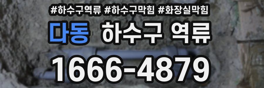 다동 하수구 역류