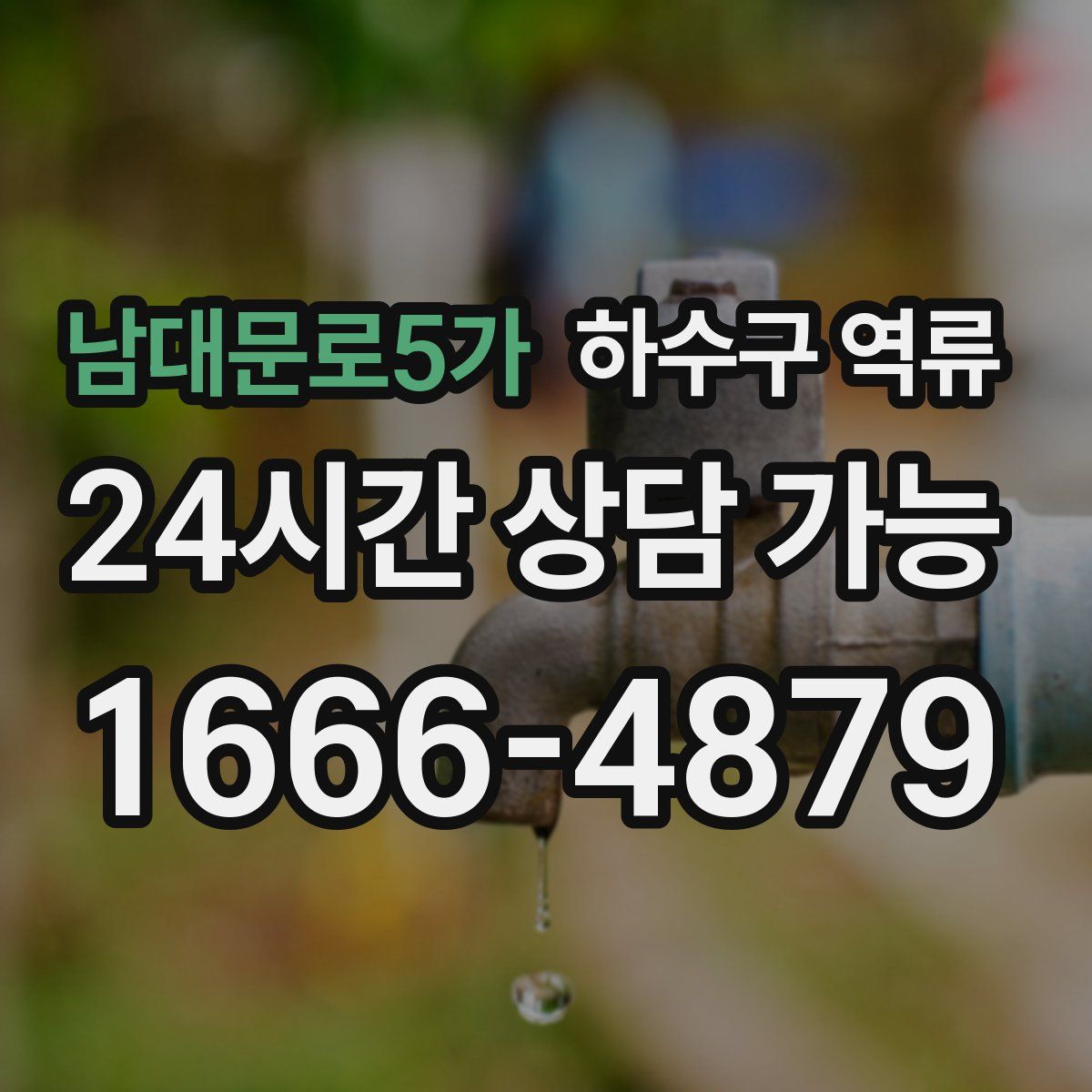 남대문로5가 하수구 역류