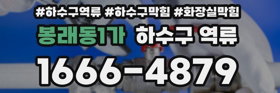 봉래동1가 하수구 역류