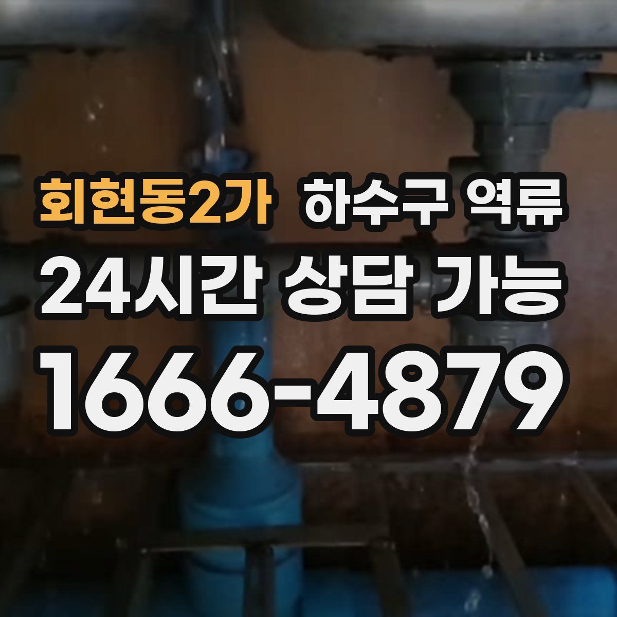 회현동2가 하수구 역류