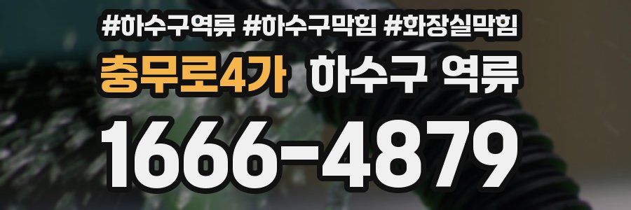 충무로4가 하수구 역류