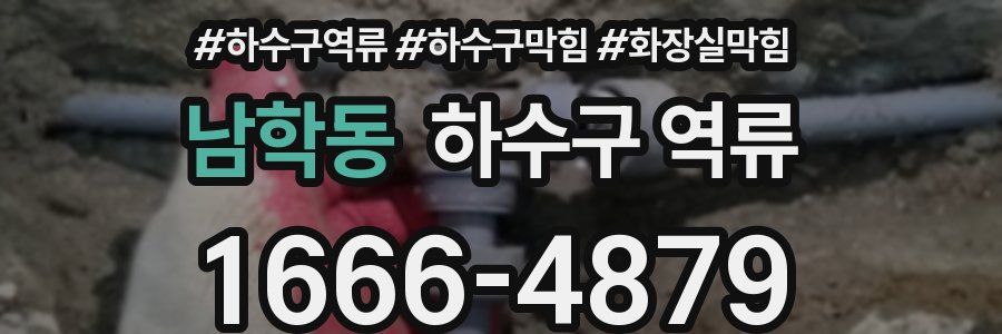 남학동 하수구 역류