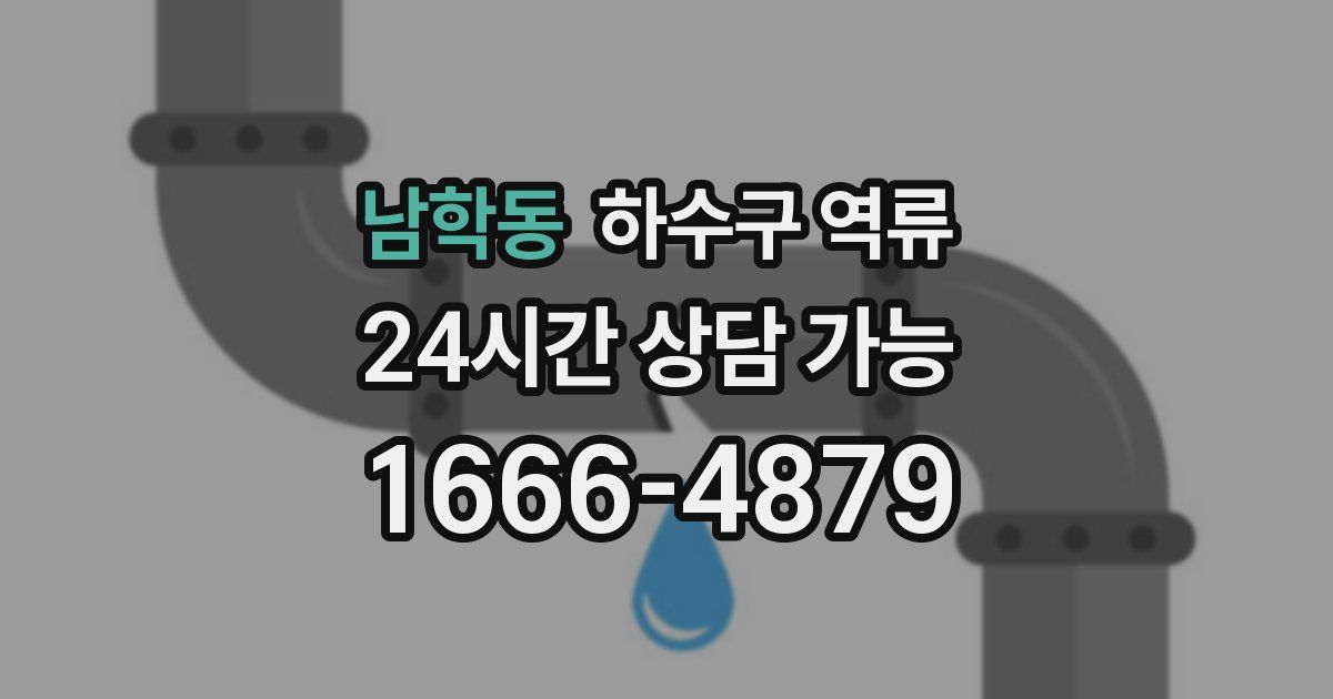 남학동 하수구 역류