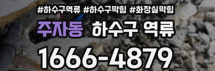 주자동 하수구 역류