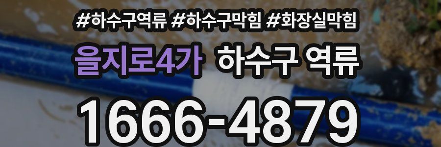 을지로4가 하수구 역류