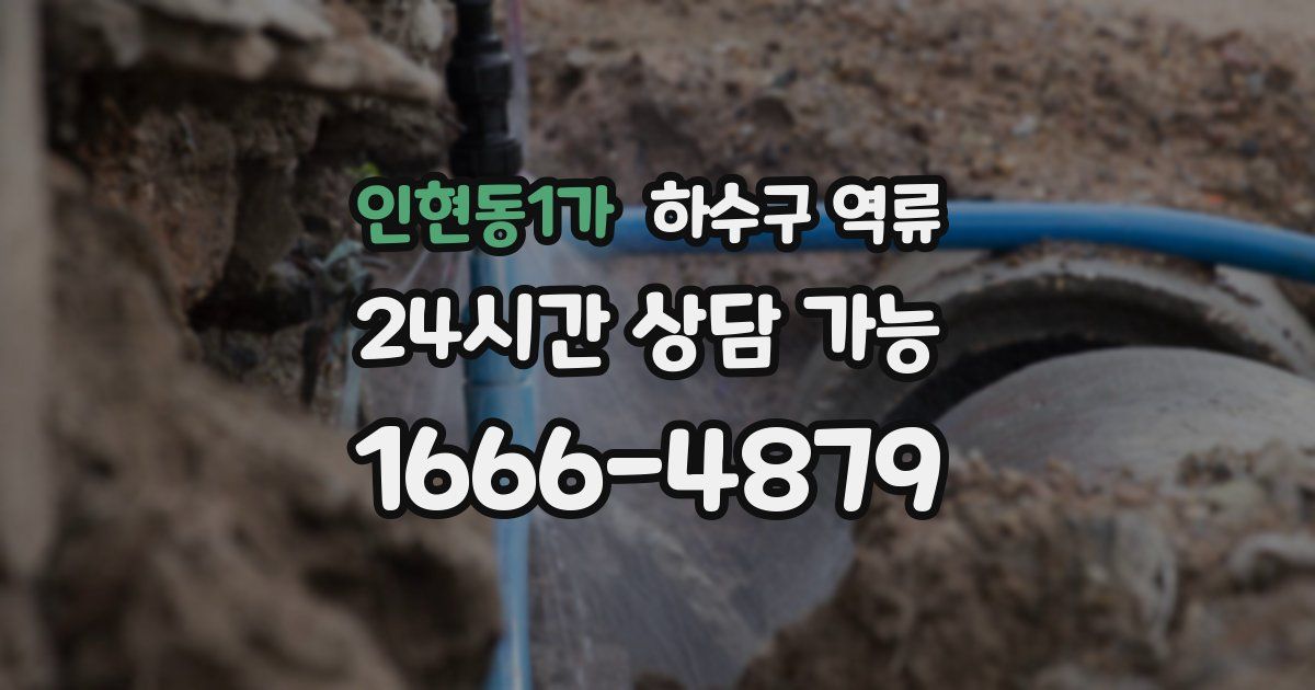 인현동1가 하수구 역류