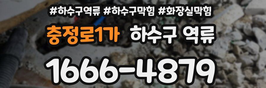 충정로1가 하수구 역류