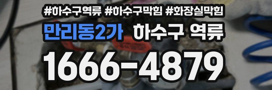 만리동2가 하수구 역류