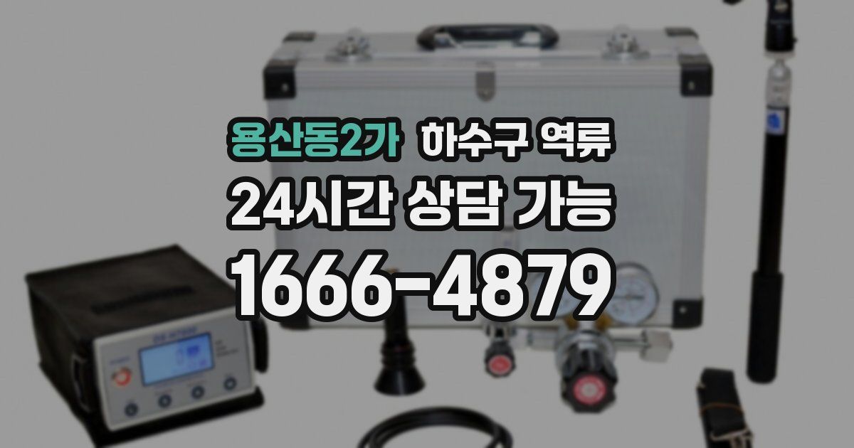 용산동2가 하수구 역류