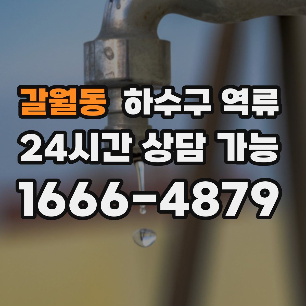 갈월동 하수구 역류