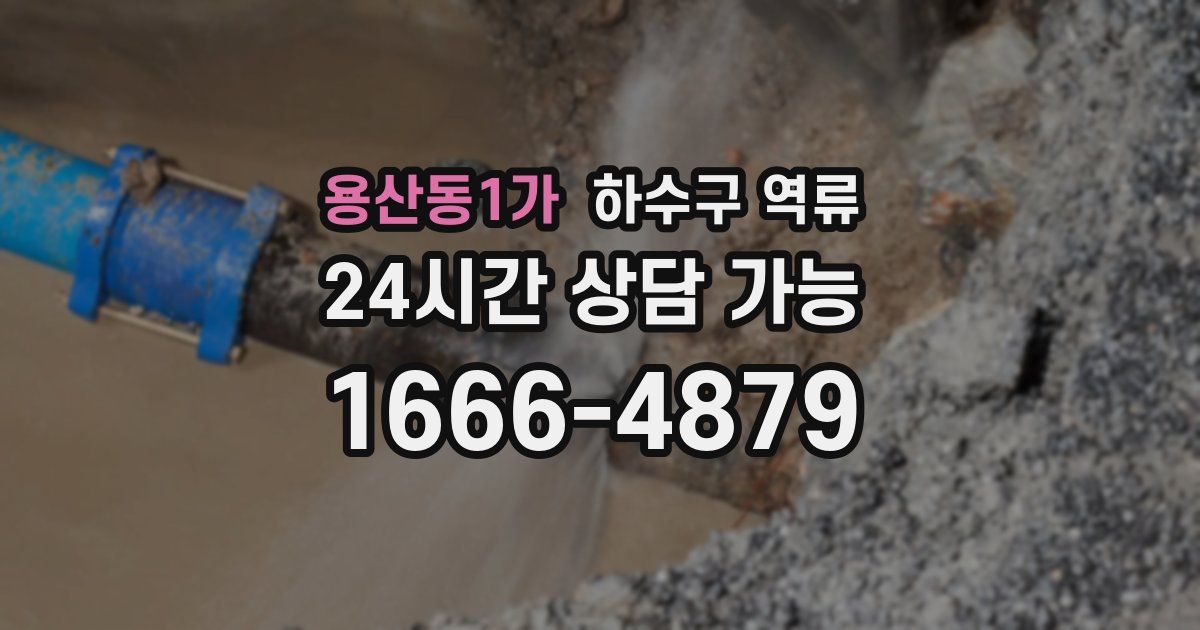 용산동1가 하수구 역류