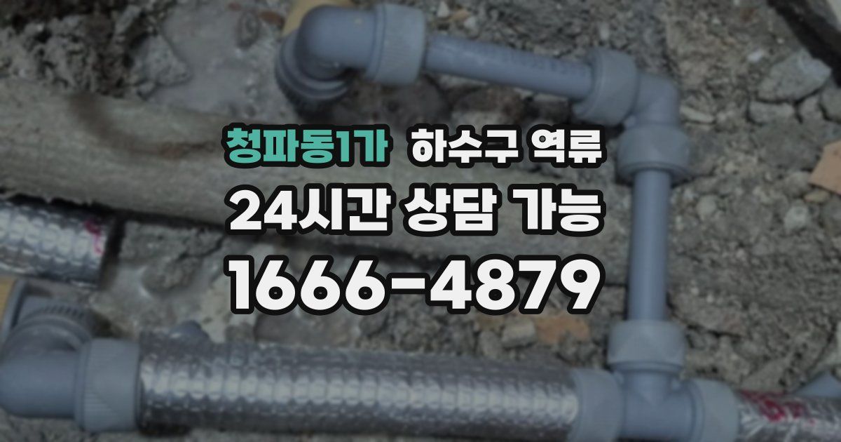 청파동1가 하수구 역류