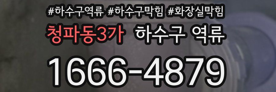 청파동3가 하수구 역류