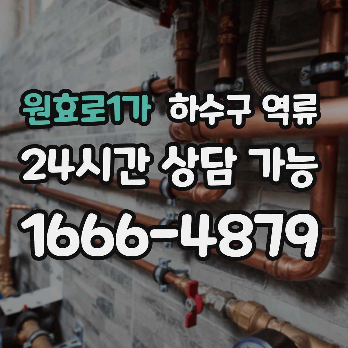 원효로1가 하수구 역류