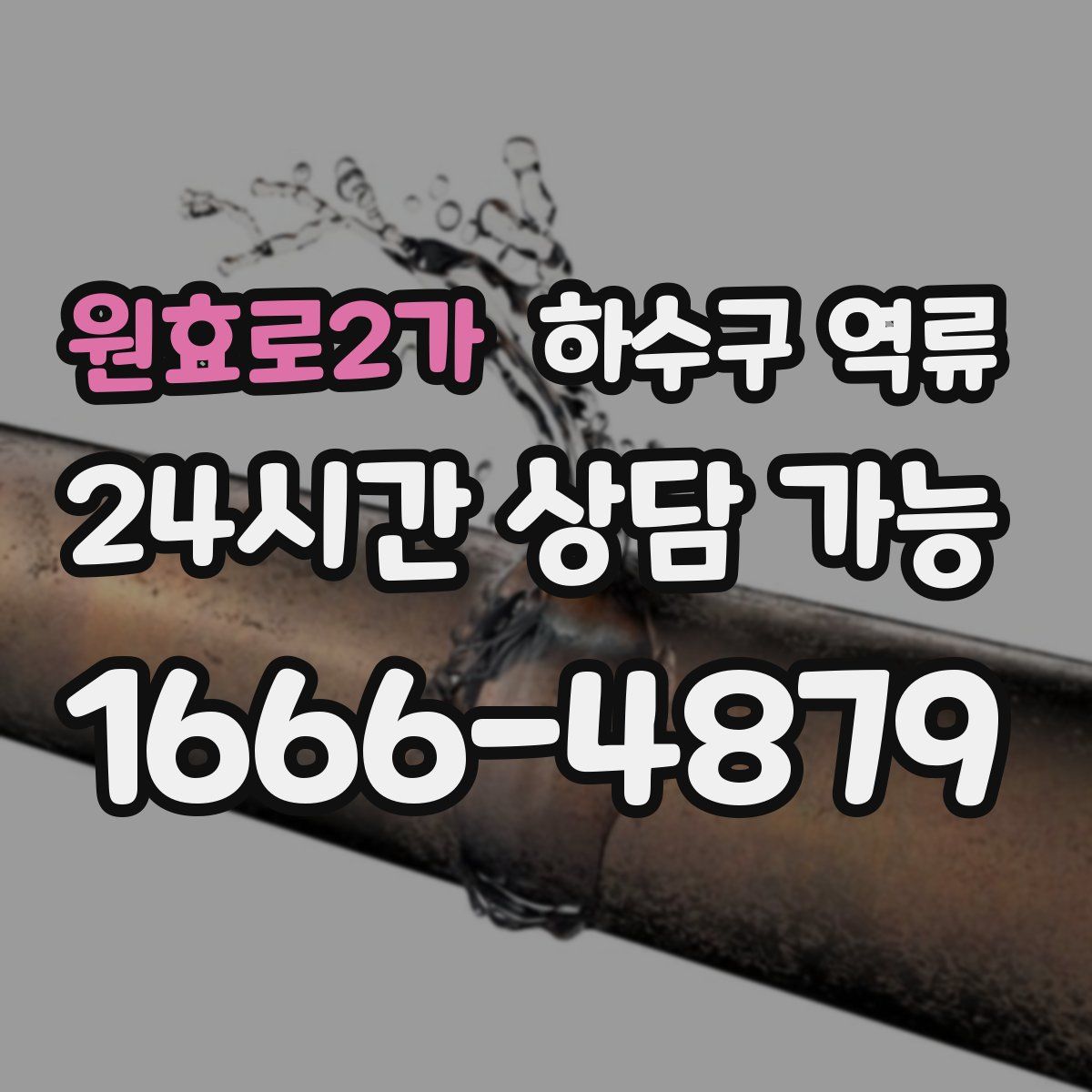 원효로2가 하수구 역류