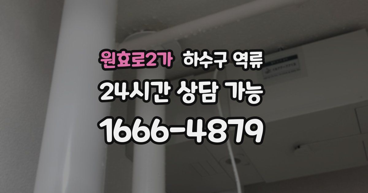 원효로2가 하수구 역류