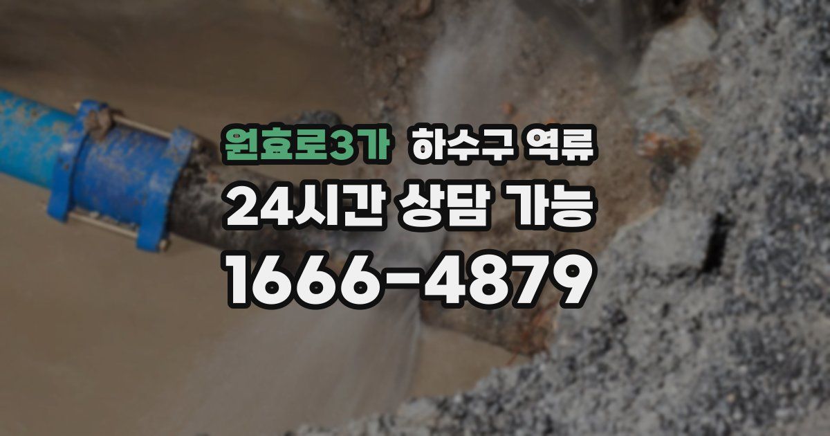 원효로3가 하수구 역류