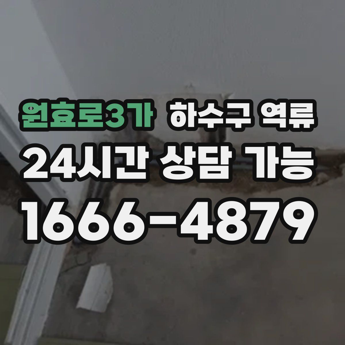 원효로3가 하수구 역류