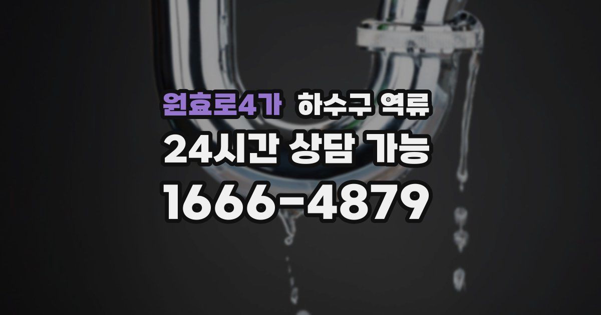 원효로4가 하수구 역류