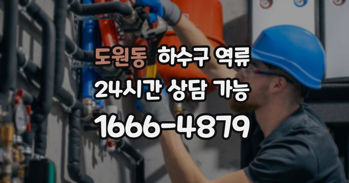 도원동 하수구 역류