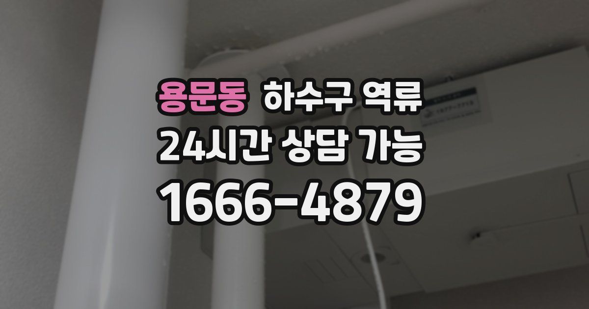 용문동 하수구 역류