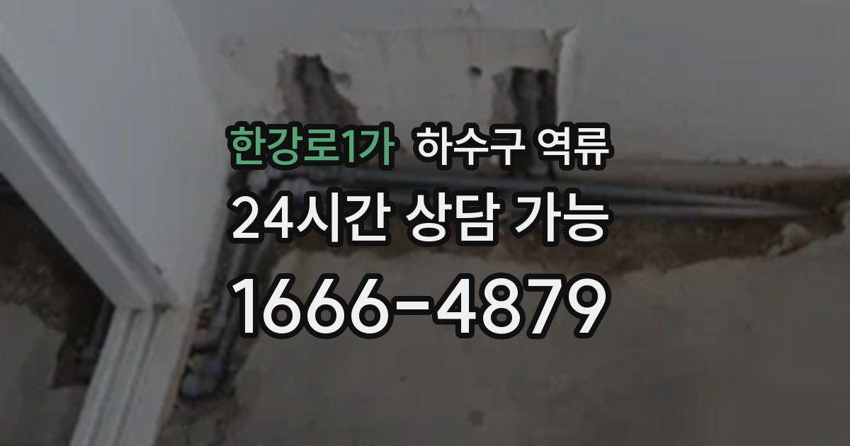 한강로1가 하수구 역류