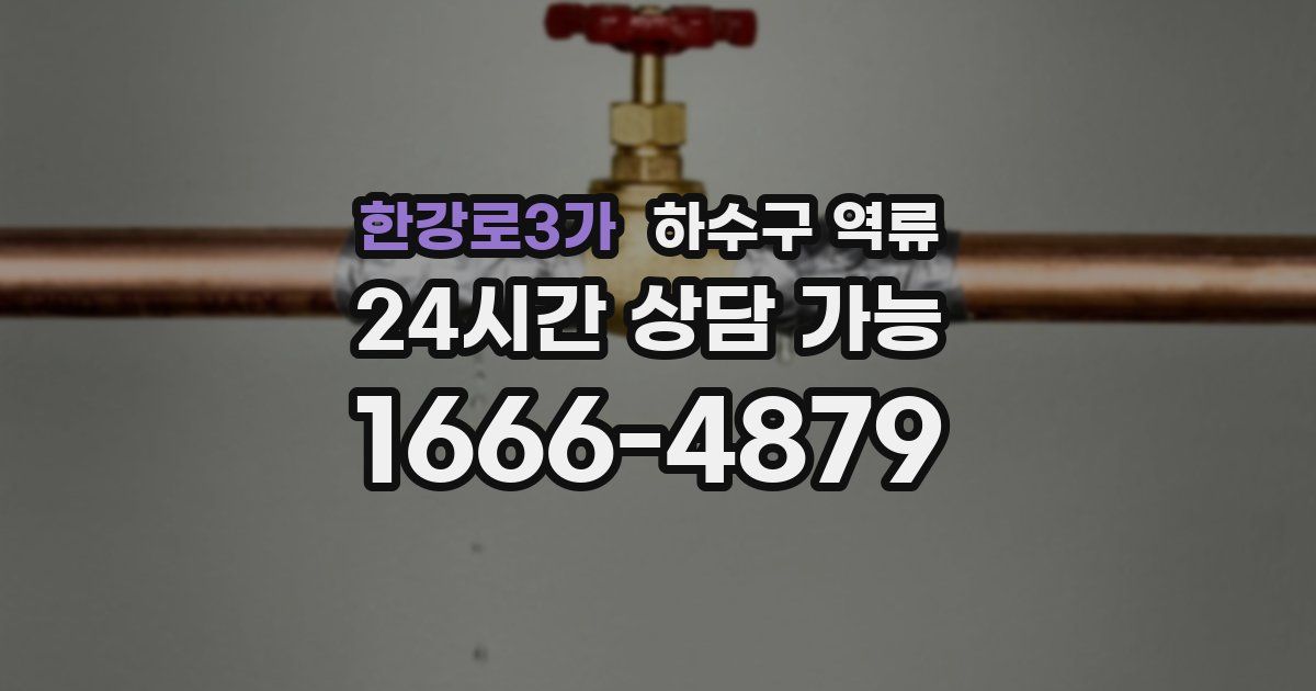 한강로3가 하수구 역류