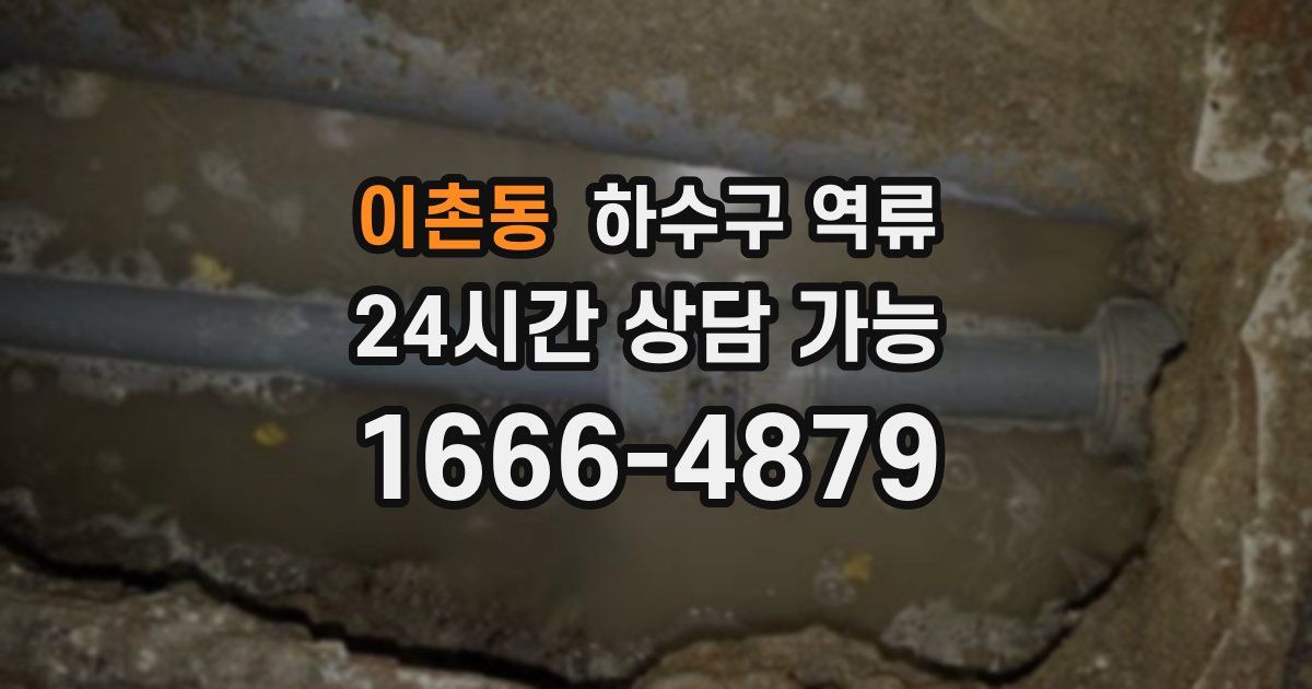 이촌동 하수구 역류