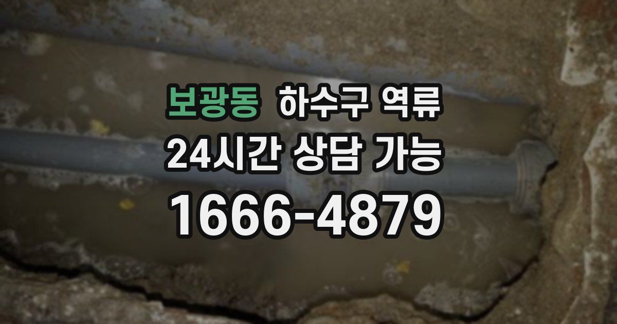 보광동 하수구 역류