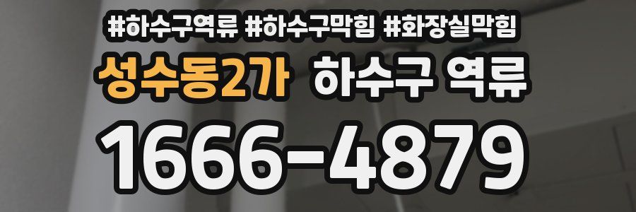 성수동2가 하수구 역류