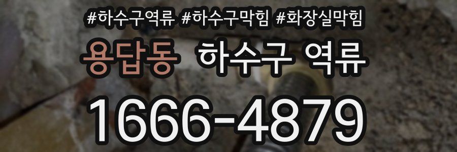 용답동 하수구 역류