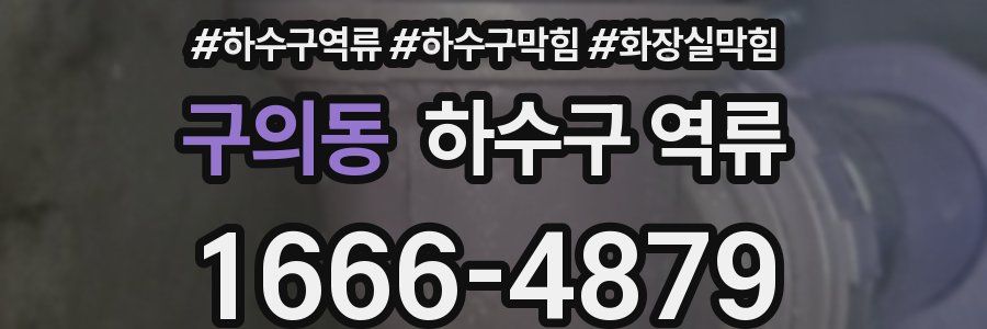 구의동 하수구 역류