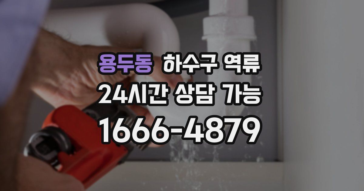 용두동 하수구 역류