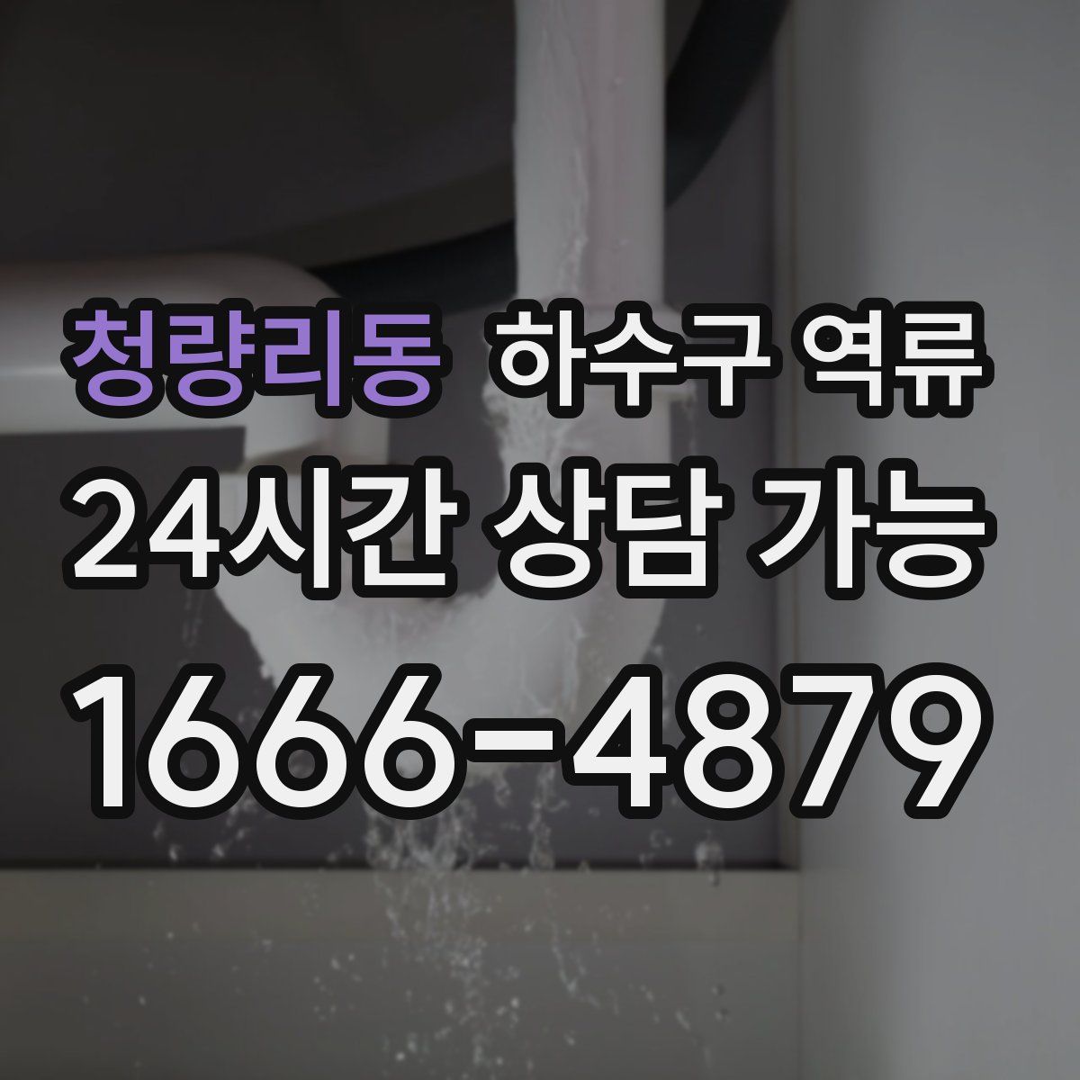 청량리동 하수구 역류