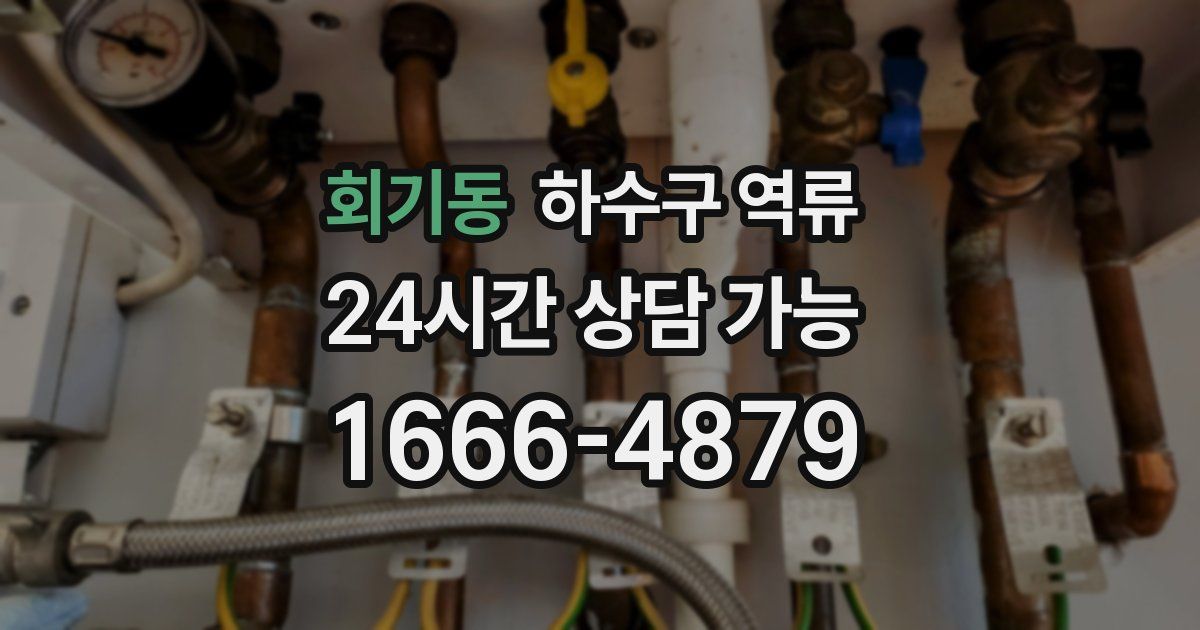 회기동 하수구 역류