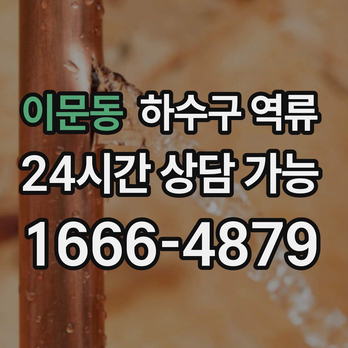 이문동 하수구 역류