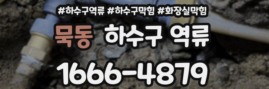 묵동 하수구 역류