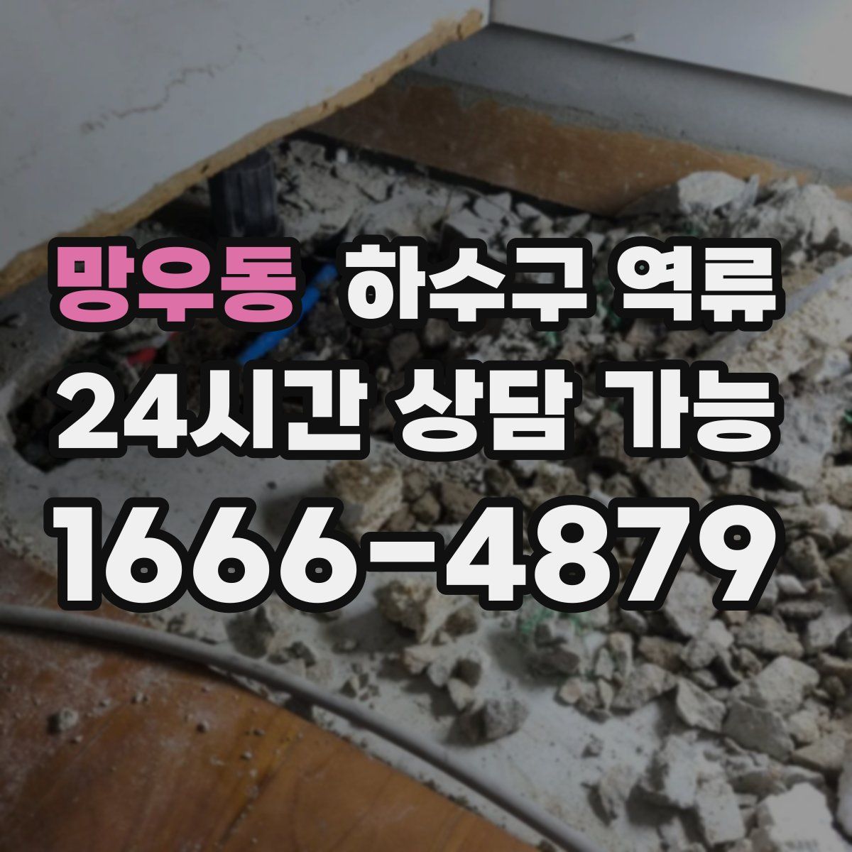 망우동 하수구 역류