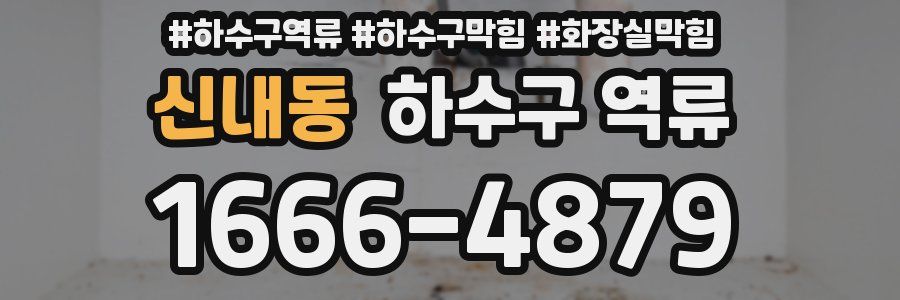 신내동 하수구 역류