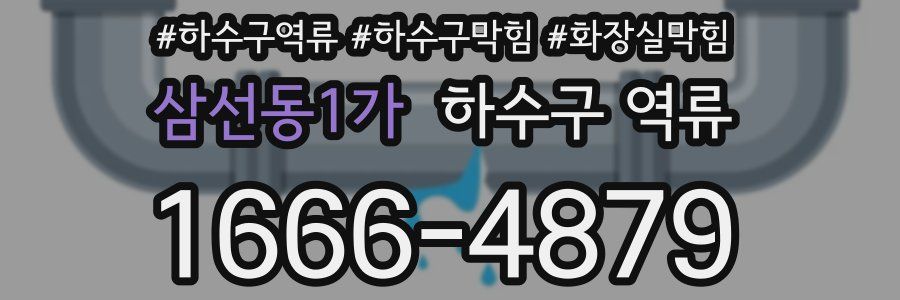 삼선동1가 하수구 역류
