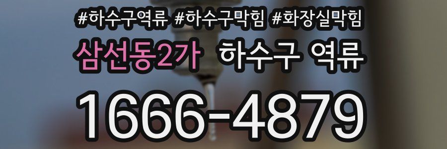 삼선동2가 하수구 역류