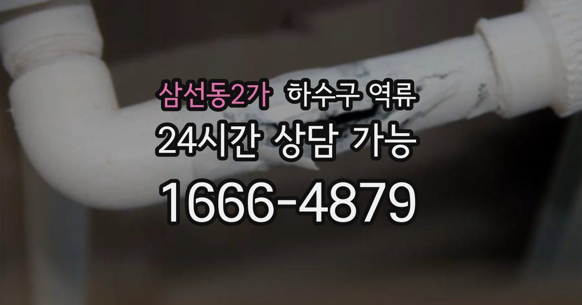 삼선동2가 하수구 역류