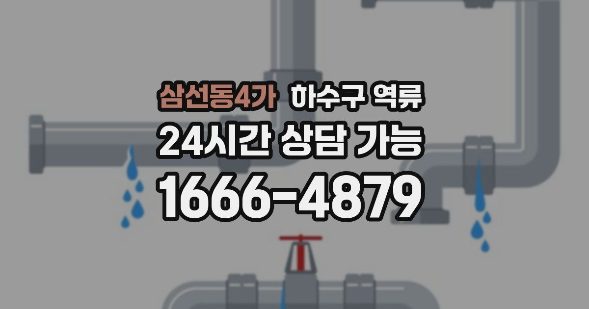 삼선동4가 하수구 역류