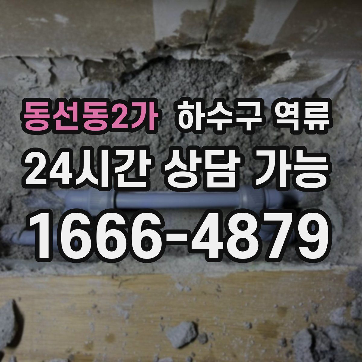 동선동2가 하수구 역류