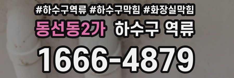 동선동2가 하수구 역류